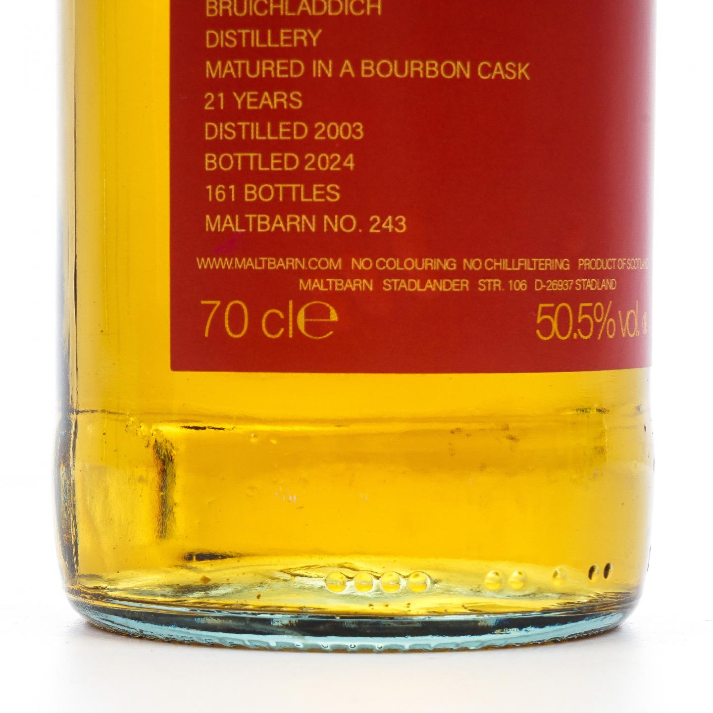 Bruichladdich 布赫拉迪 21年 2003-2024 Maltbarn