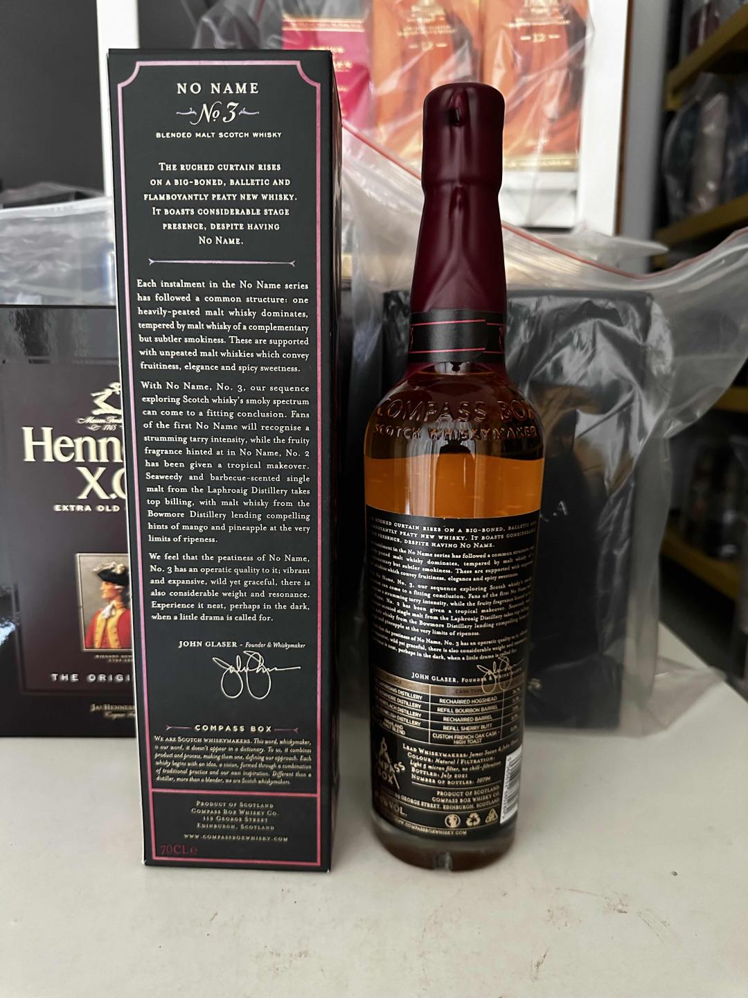 【绝版停产靓酒】 Compass Box Noname 第三版 行货