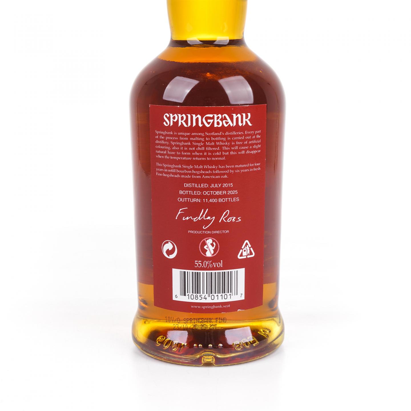 Springbank 云顶 10年 2015-2025 55%Vol.