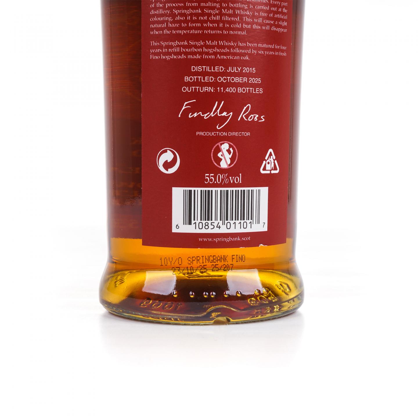 Springbank 云顶 10年 2015-2025 55%Vol.