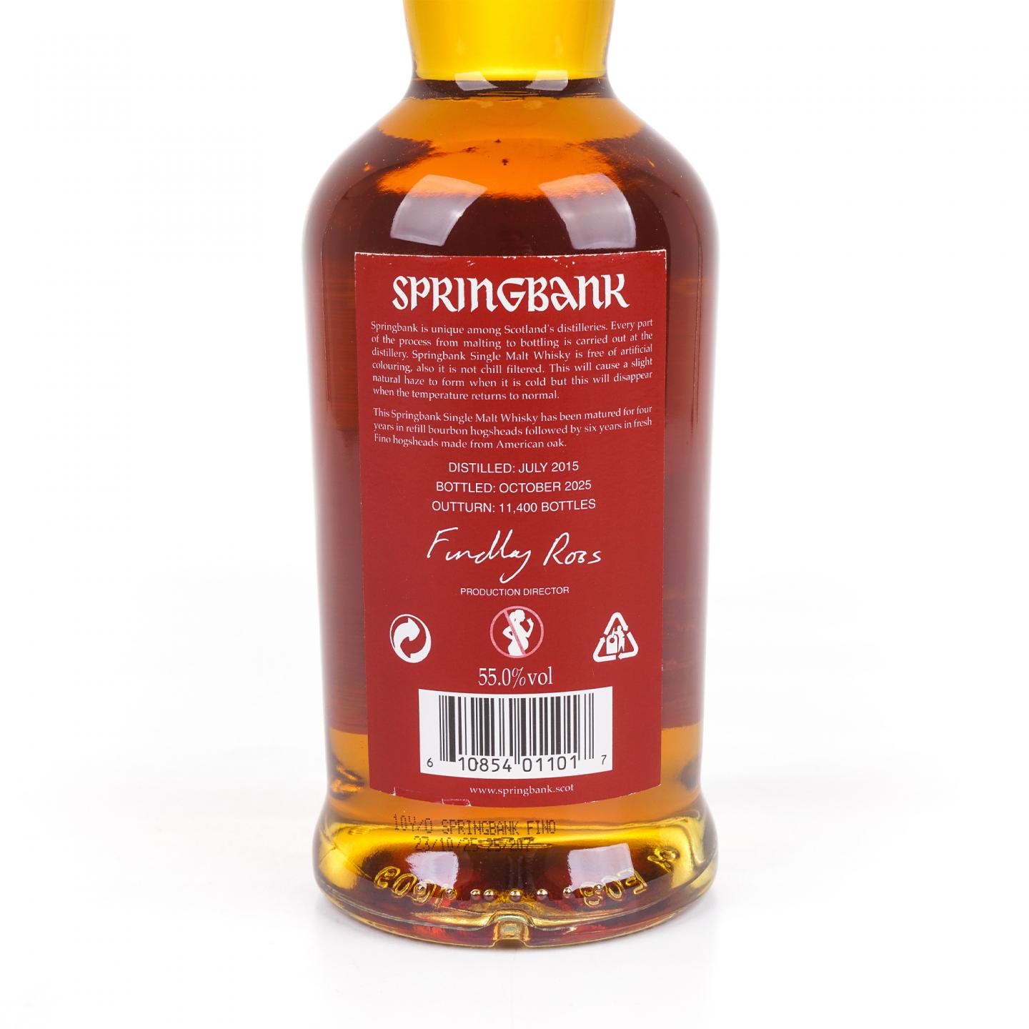 Springbank 云顶 10年 2015-2025 55%Vol. 700ml