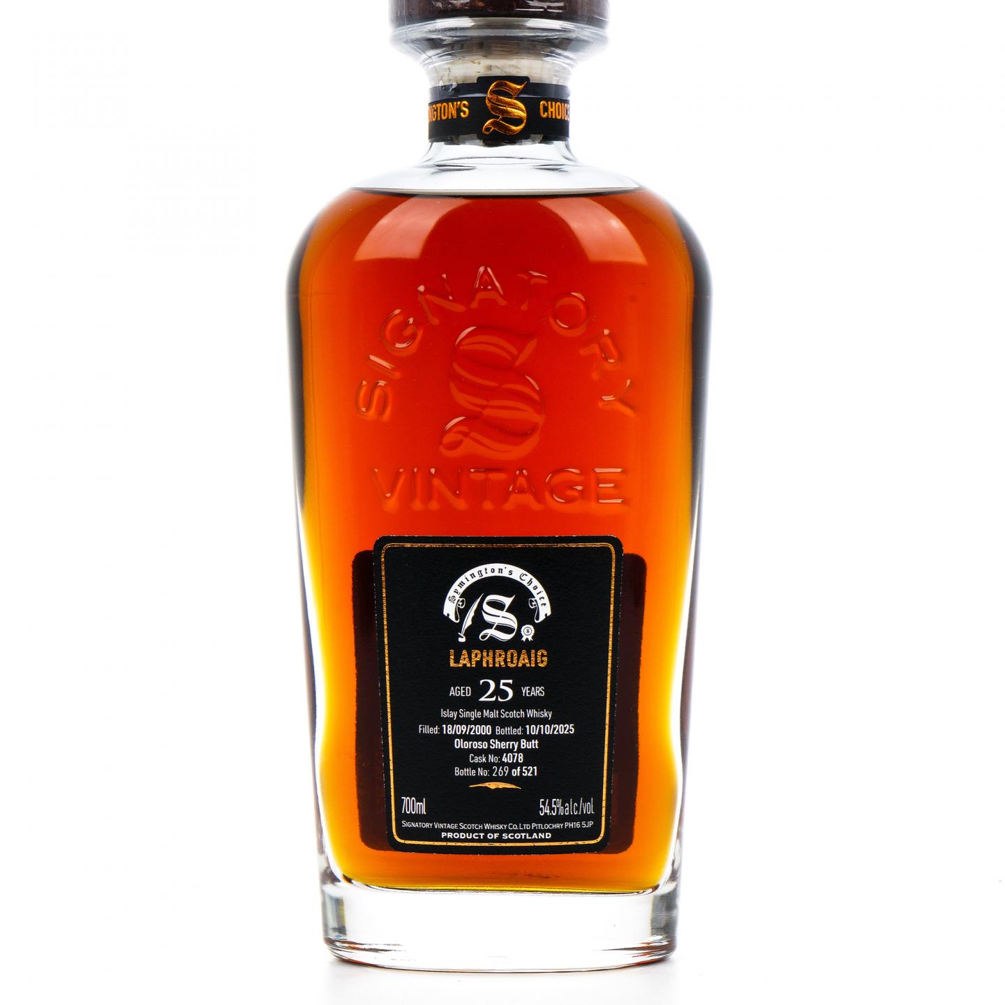 Laphroaig 拉弗格 25年 2000-2025 雪莉桶#4078 SV