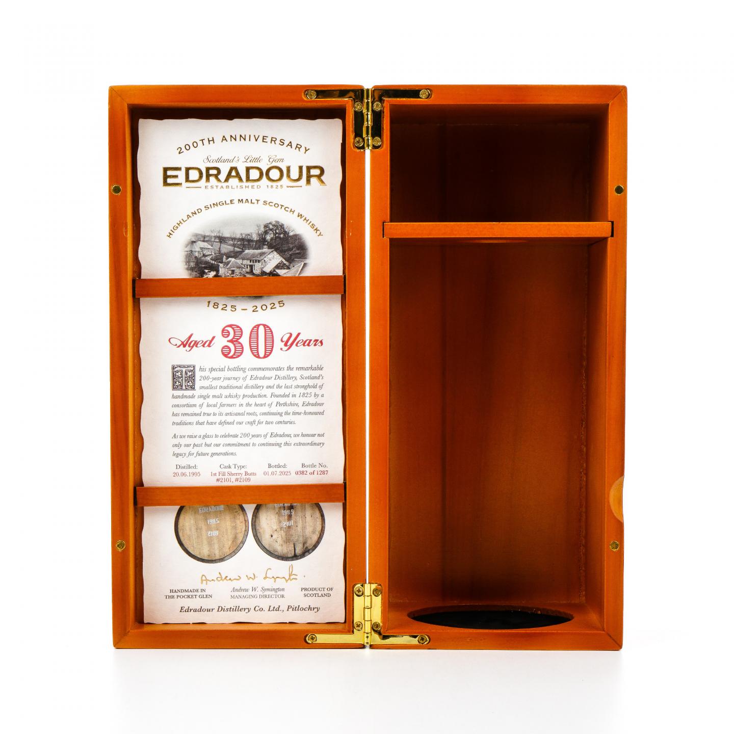 Edradour 埃德拉多尔 30年 2025 200周年纪念-Batch No.1 雪莉桶