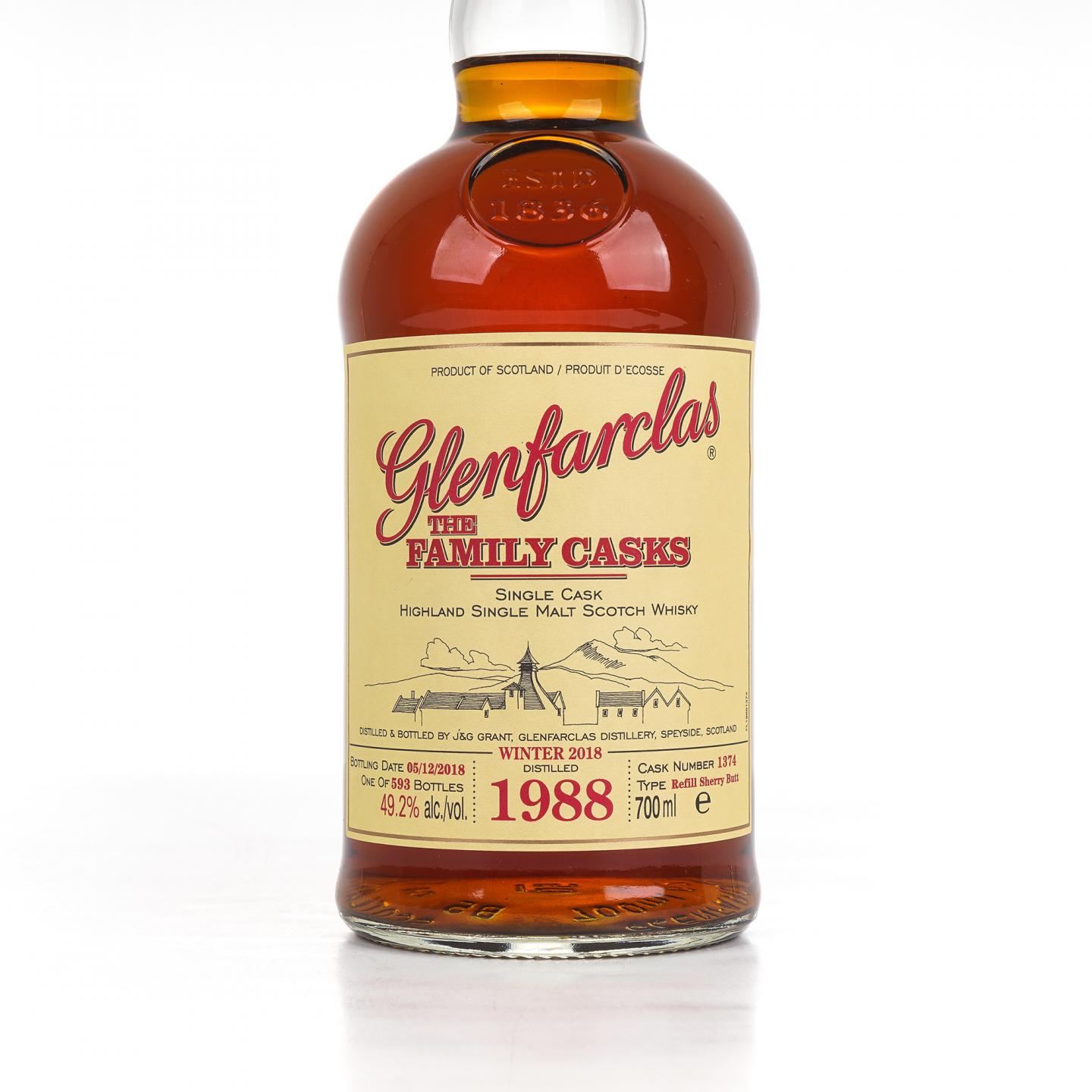 Glenfarclas 格兰花格 1988-2018 雪莉桶 家族桶#1374