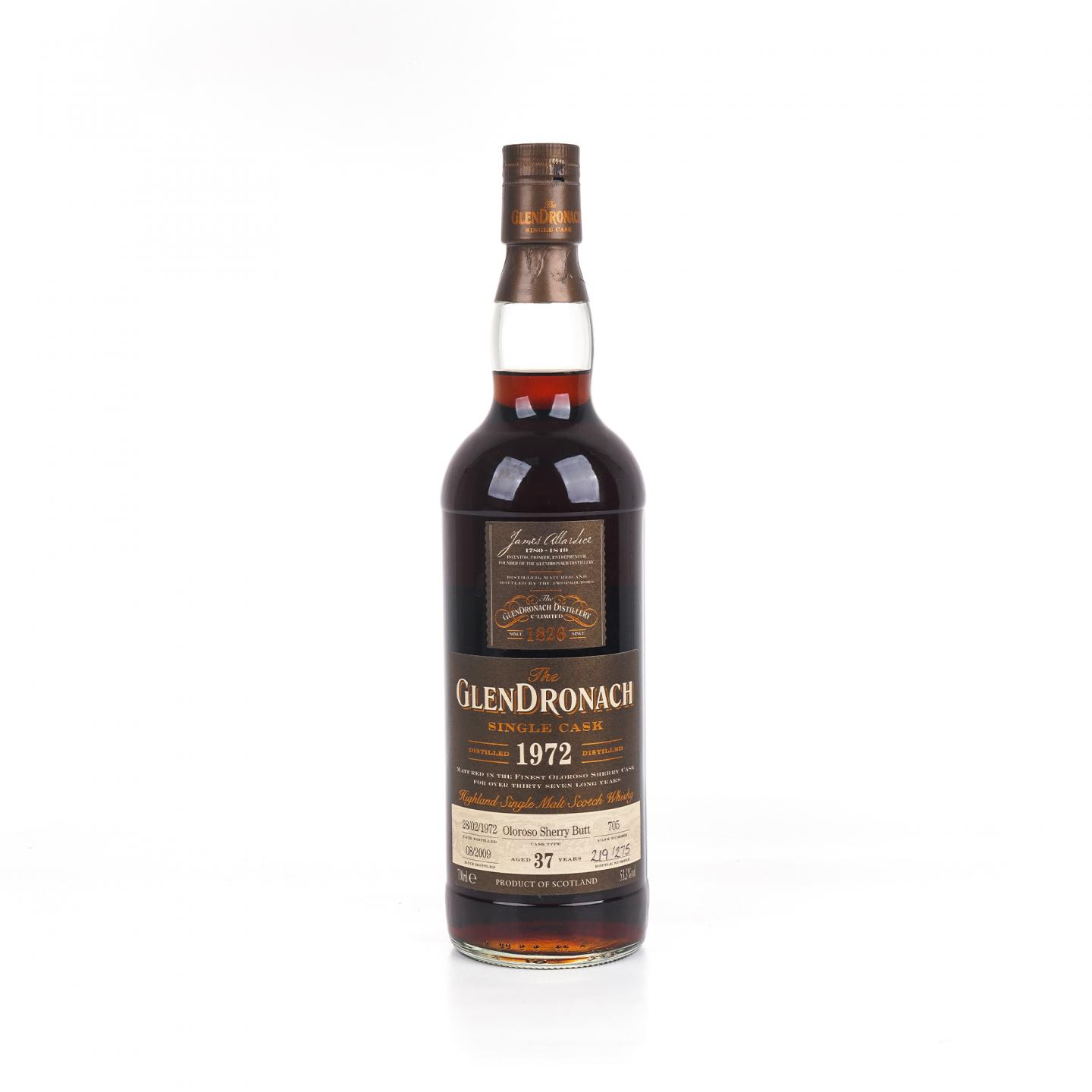 Glendronach 格兰多纳 37年 1972-2009 雪莉单桶#705