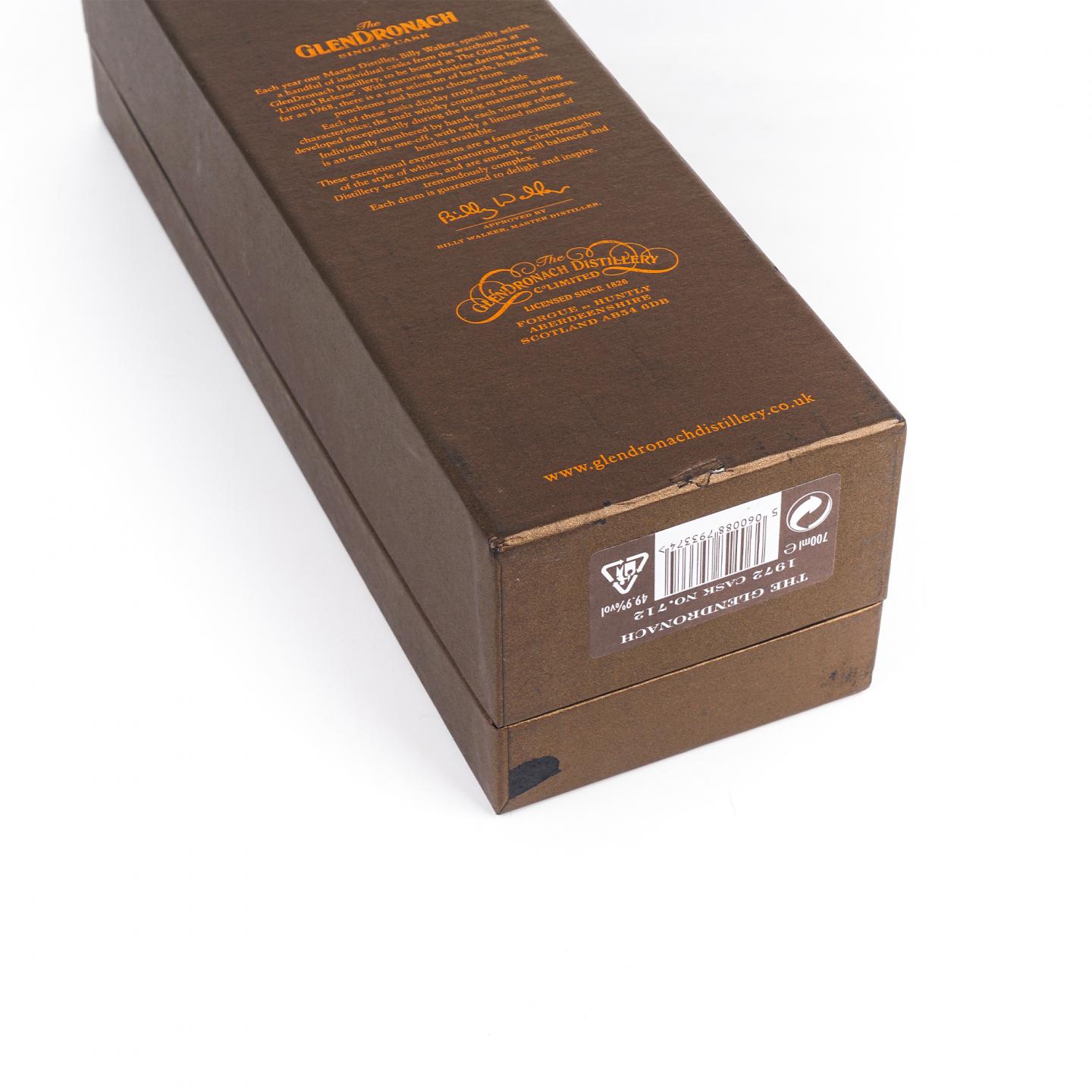 Glendronach 格兰多纳 39年 1972-2011 雪莉单桶#712