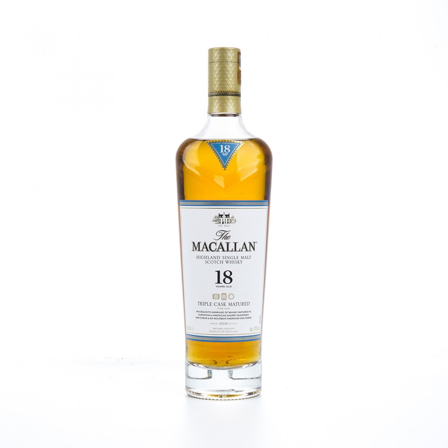 【附X光图】Macallan 麦卡伦 18年 2019 Triple Cask 700ml