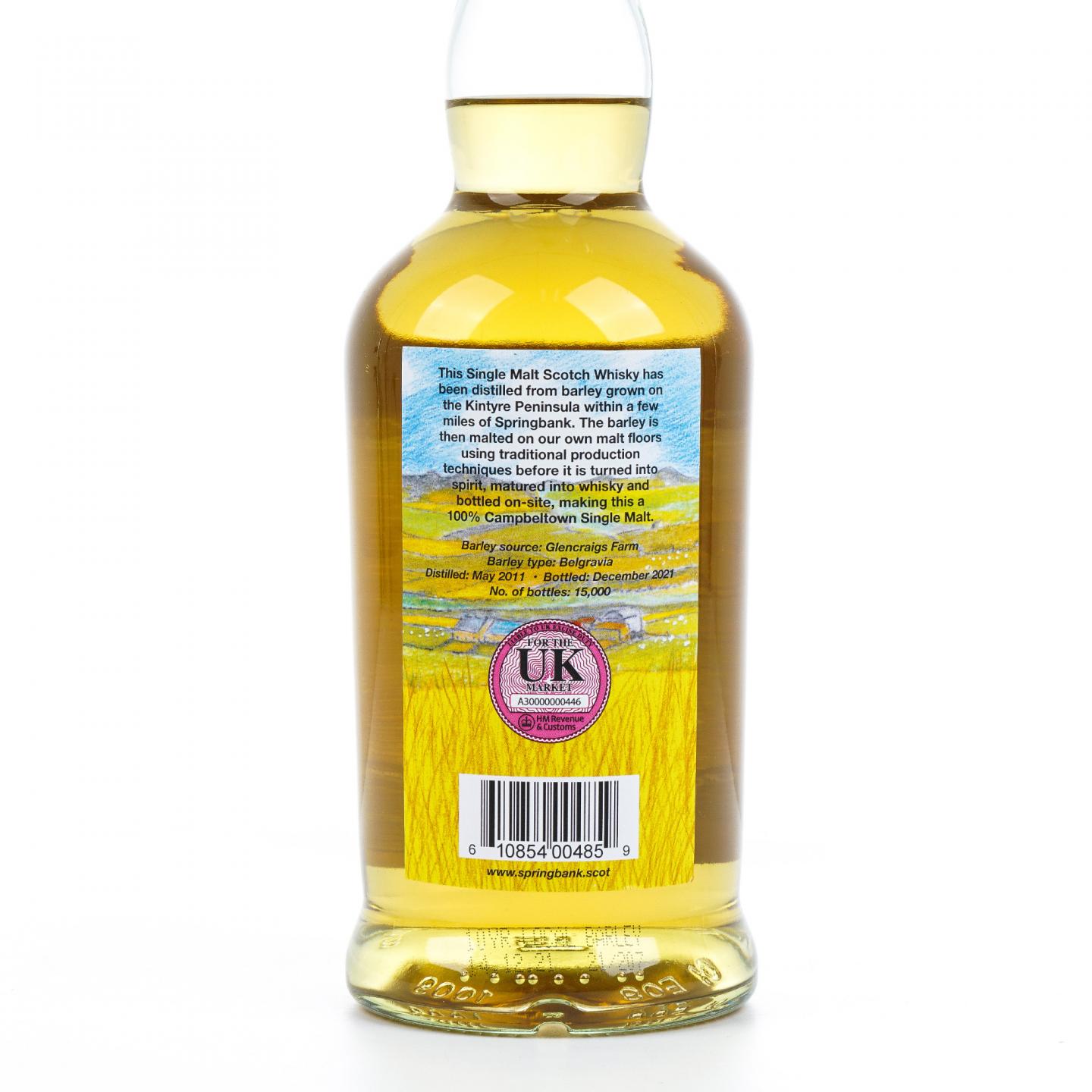 Springbank 云顶 10年 2011-2021 本地大麦 51.6%Vol.