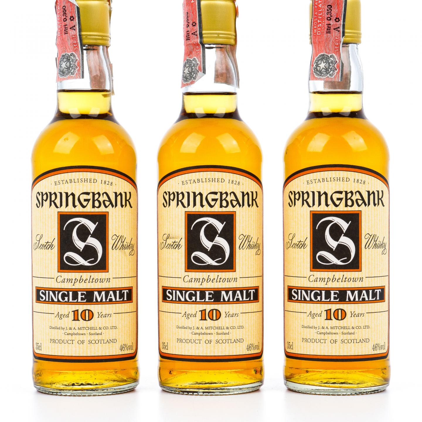 Springbank 云顶 10年 旧版 350ml*3瓶组