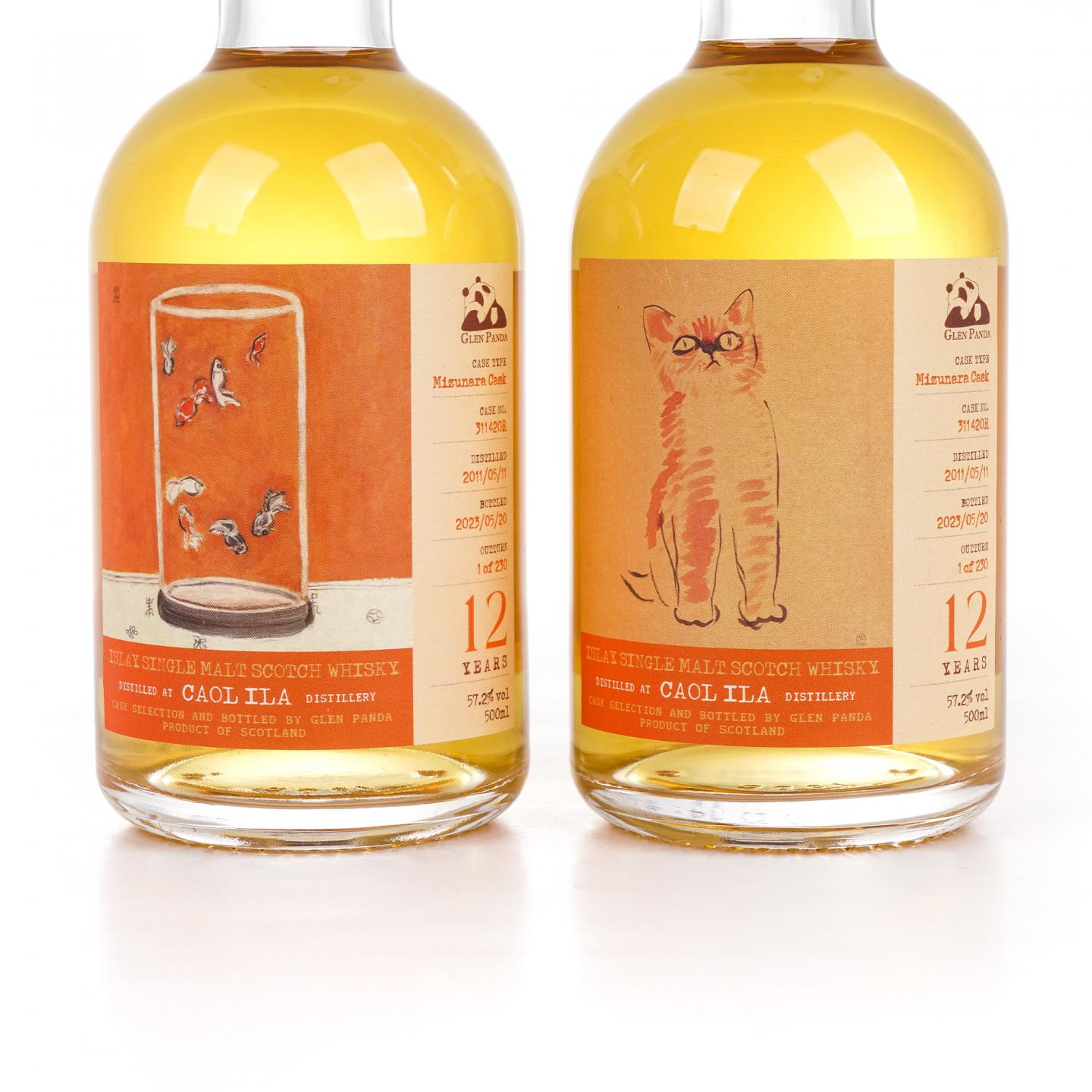 Caol Ila 卡尔里拉 12年 2011-2023 猫/八尾金鱼 水楢桶 4瓶组 500ml