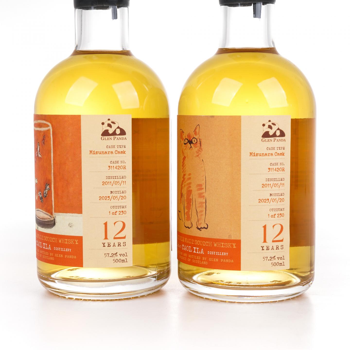Caol Ila 卡尔里拉 12年 2011-2023 猫/八尾金鱼 水楢桶 4瓶组 500ml