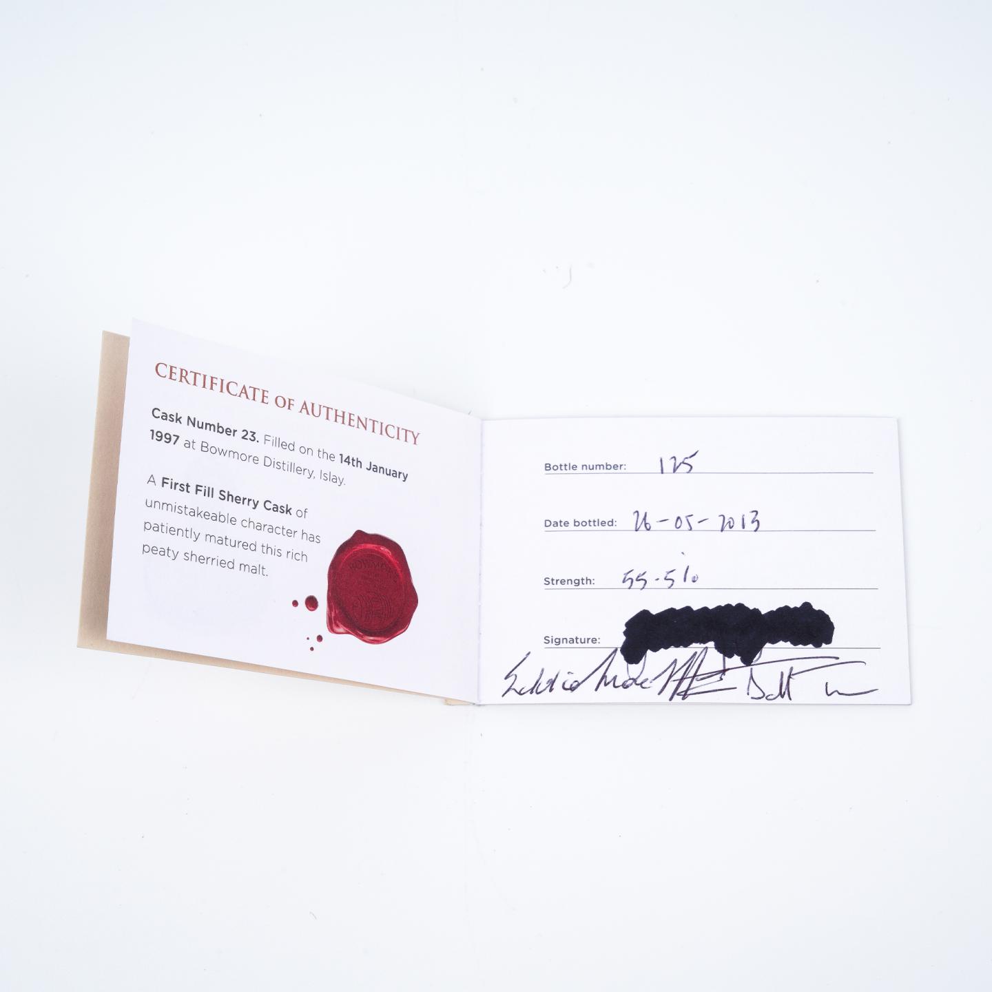 Bowmore 波摩 1997-2013 Hand-Filled 雪莉桶#23