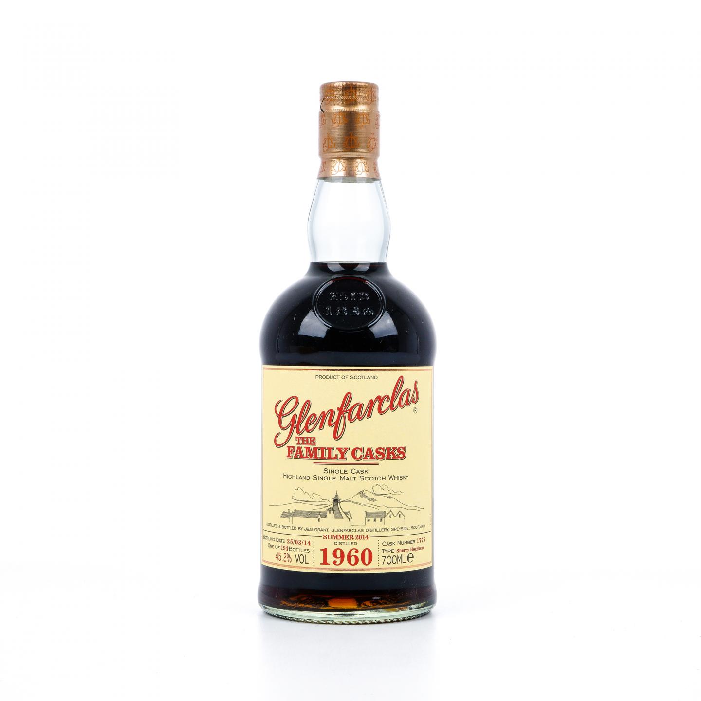 Glenfarclas 格兰花格 1960-2014 家族桶 雪莉桶#1775