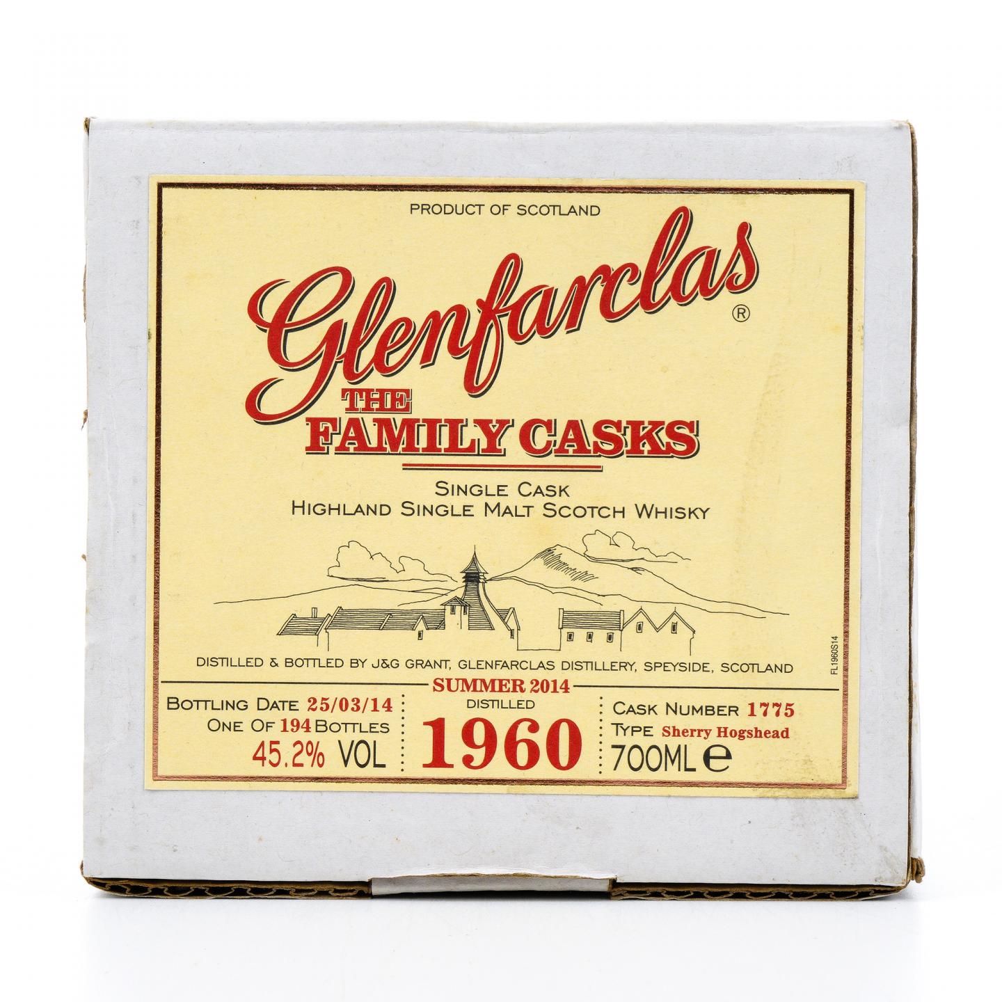 Glenfarclas 格兰花格 1960-2014 家族桶 雪莉桶#1775