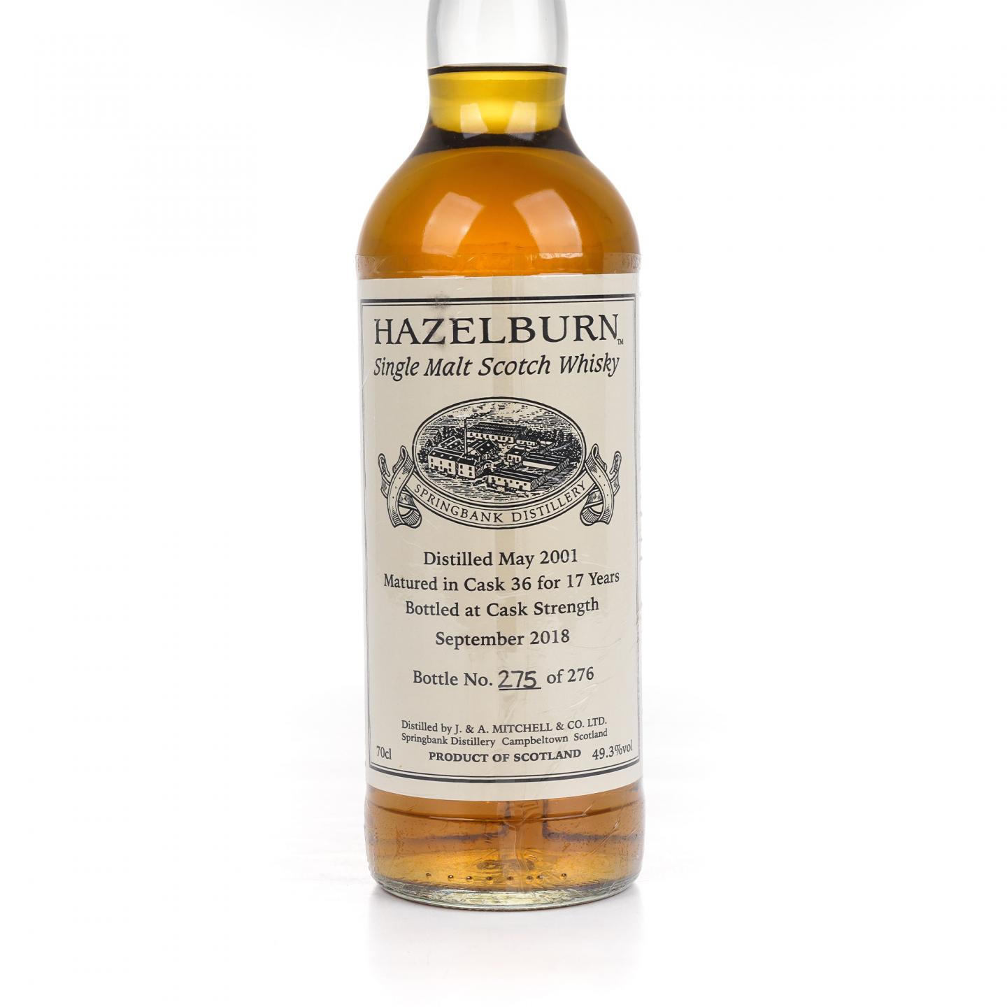 Hazelburn 哈索本 17年 2001-2018 桶强 私人桶