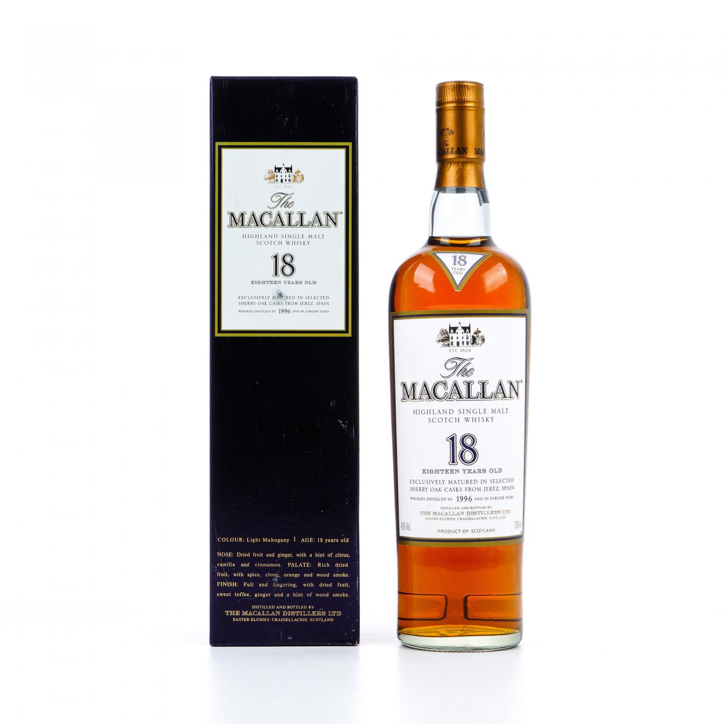 Macallan 麦卡伦 18年 1996 雪莉桶
