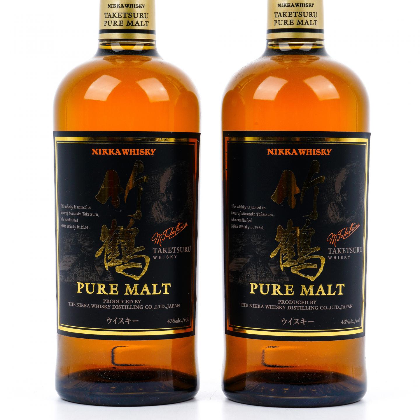 竹鹤 Pure Malt 黑标旧版 2支组*700ml