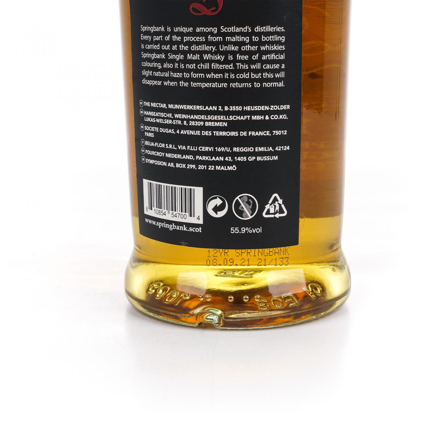 Springbank 云顶 12年 2021 桶强 55.9%Vol. 700ml
