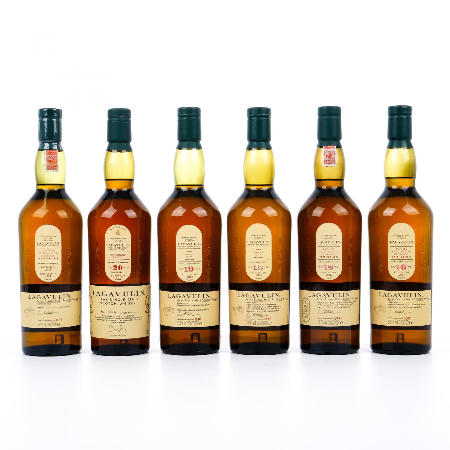 Lagavulin 乐加维林 Feis Ile 2015/2016/2017/2018/2019/2020 6瓶组