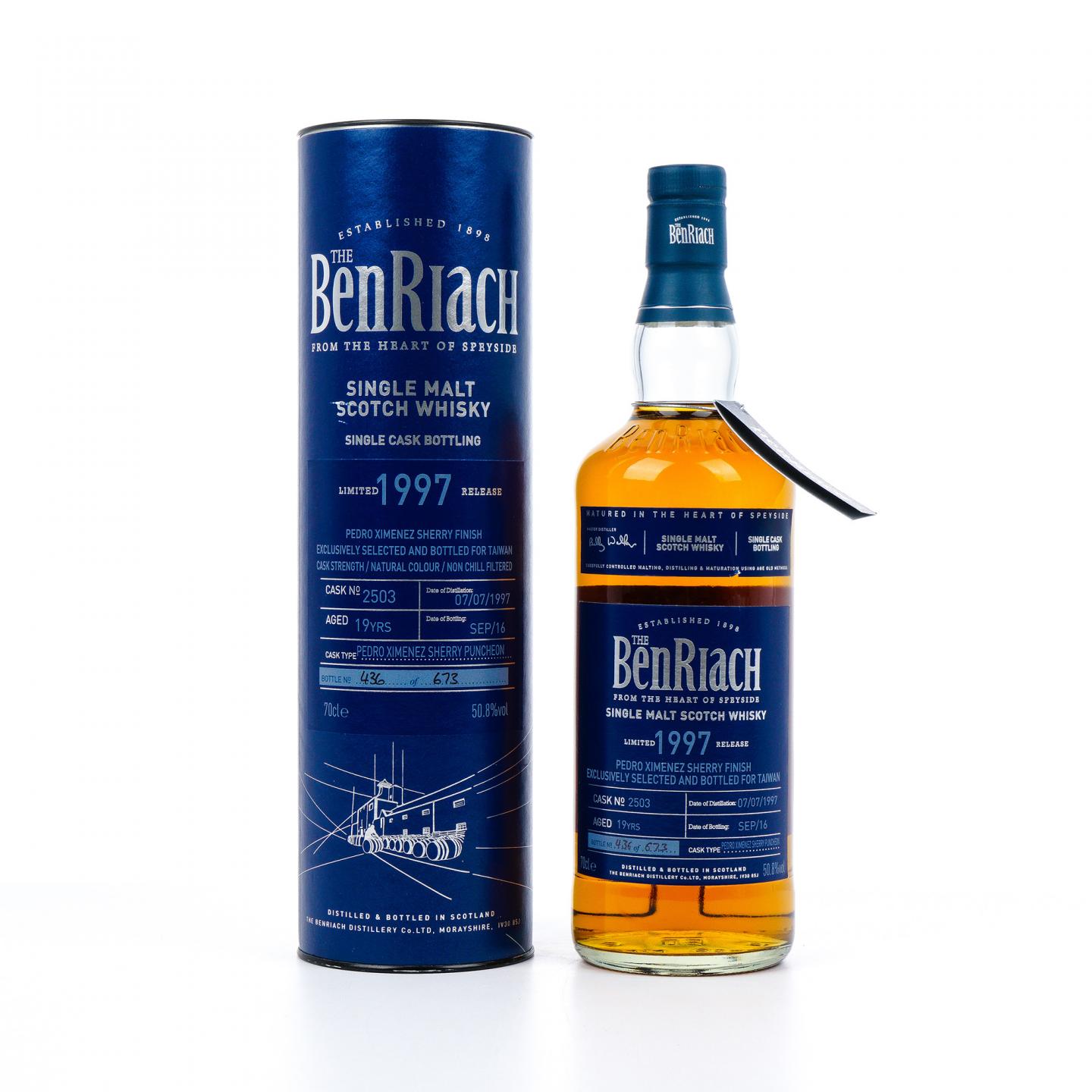BenRiach 本利亚克 19年 1997-2016 PX雪莉桶后熟 单桶#2503
