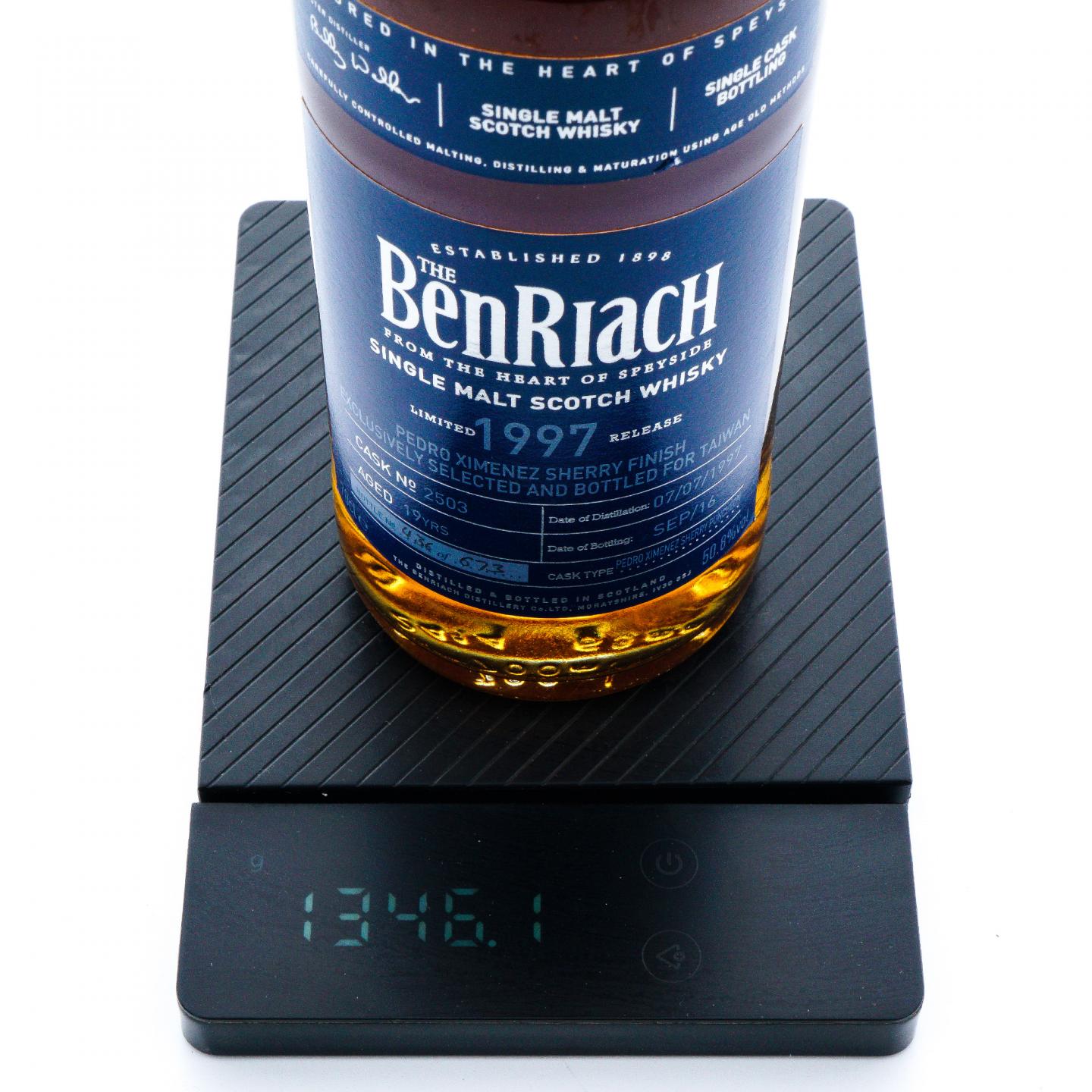BenRiach 本利亚克 19年 1997-2016 PX雪莉桶后熟 单桶#2503