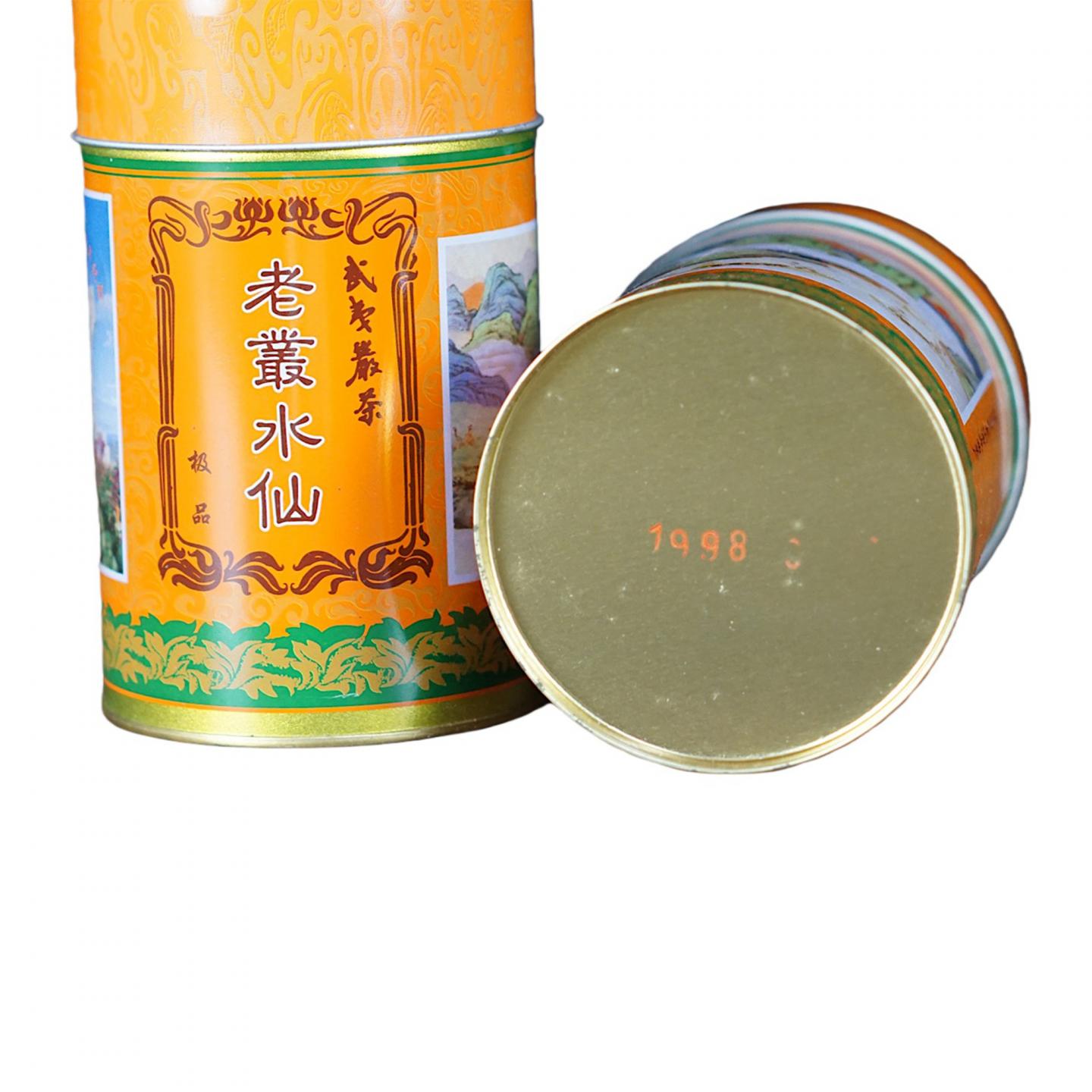 1998年 武夷山市九曲茶厂 建县一千周年纪念 老枞水仙 3罐*125克 干仓