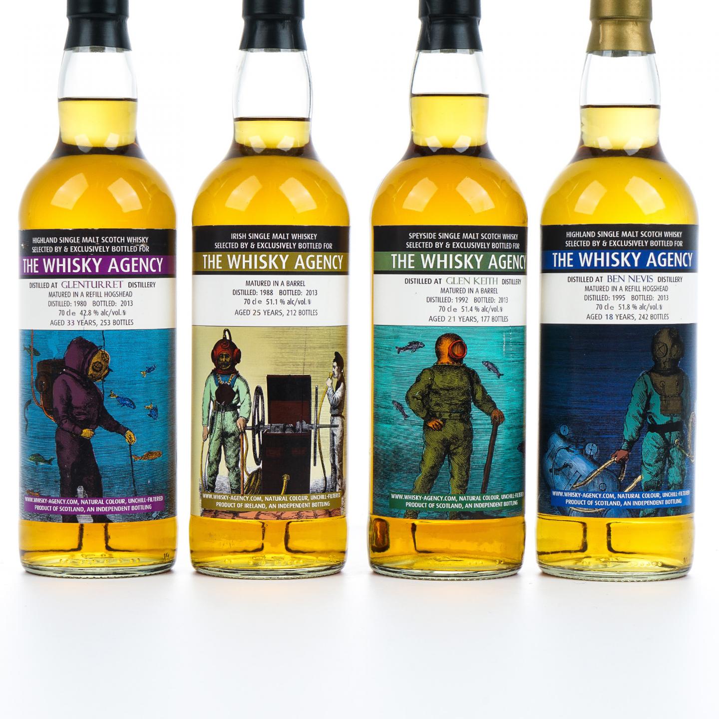 The Whisky Agency 18/21/25/33年 4支组
