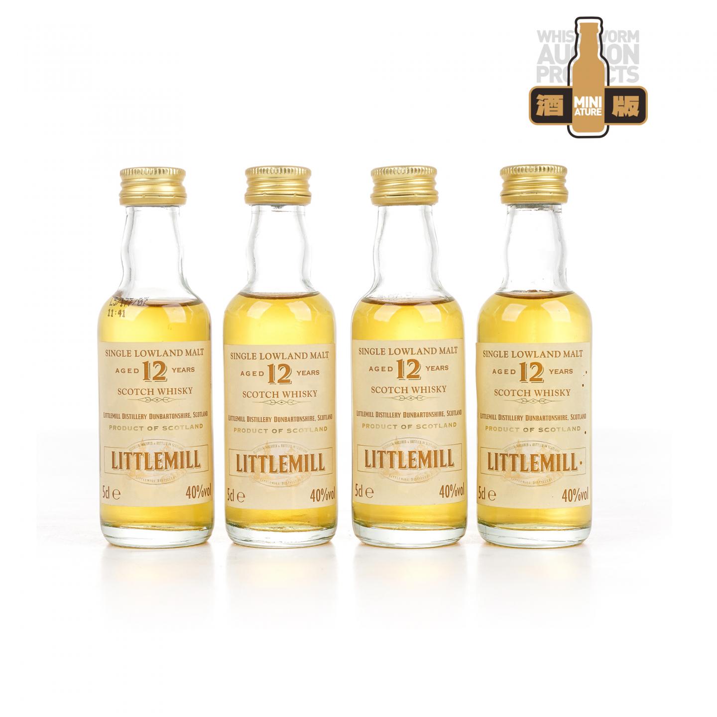 【酒版】Littlemill 小磨坊 12年 50ml*4瓶组