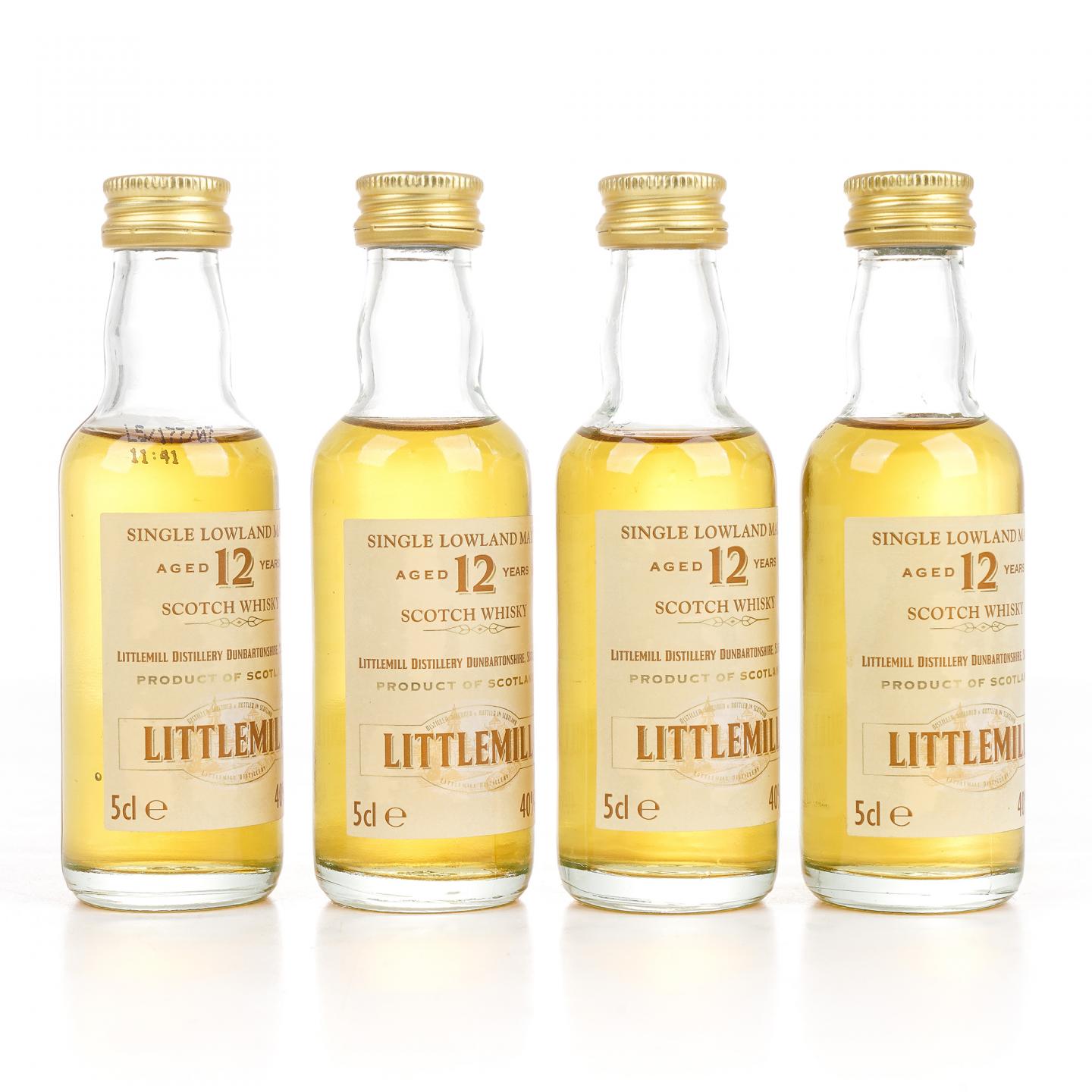 【酒版】Littlemill 小磨坊 12年 50ml*4瓶组