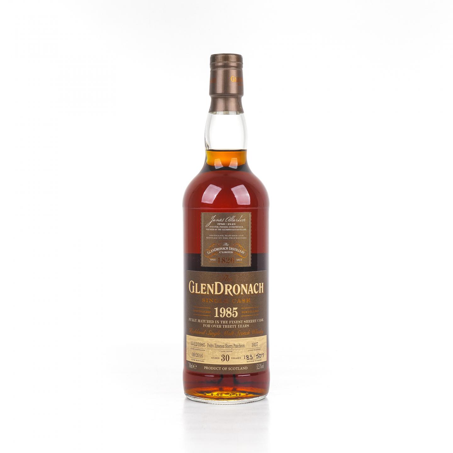 Glendronach 格兰多纳 30年 1985-2016 雪莉单桶#1037