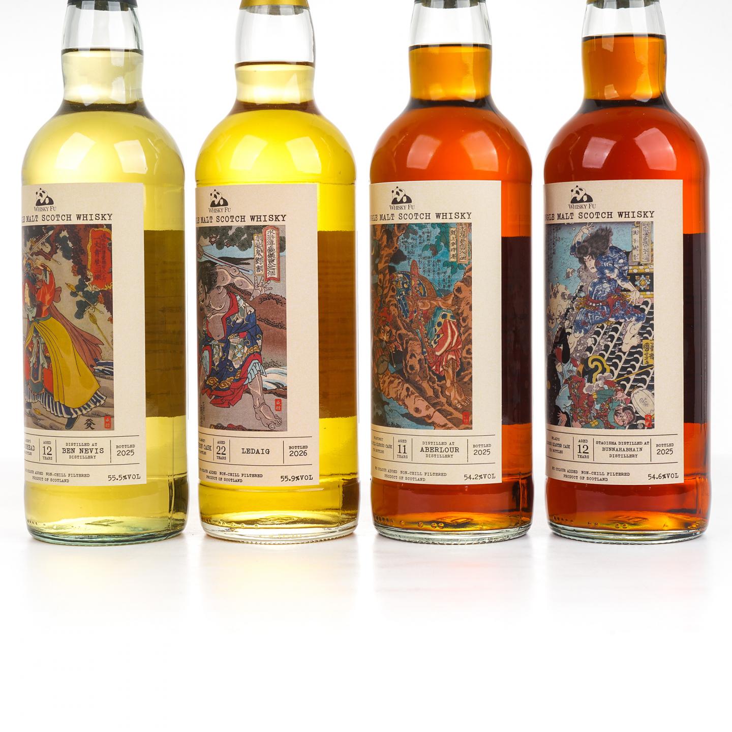 本尼维斯 12年/里爵 22年/雅伯莱 11年/布纳哈本 12年 通俗水浒传豪杰系列 4瓶组*700ML