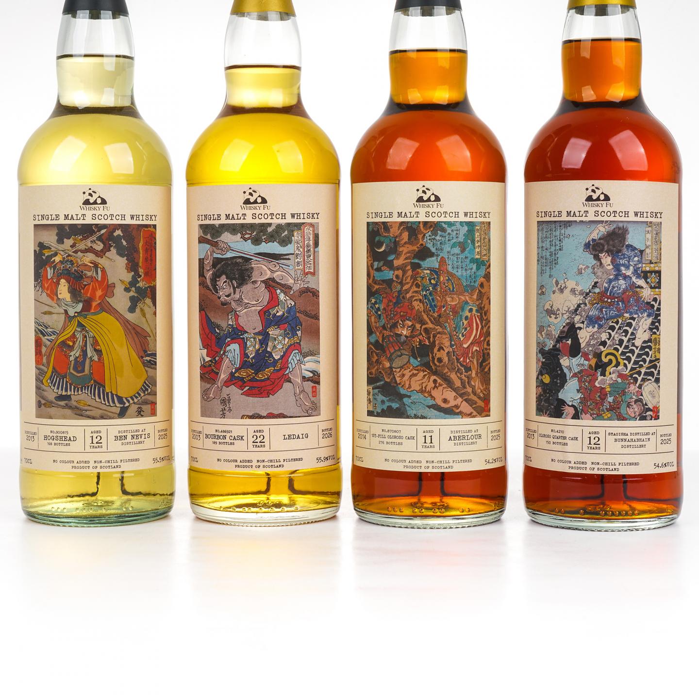 本尼维斯 12年/里爵 22年/雅伯莱 11年/布纳哈本 12年 通俗水浒传豪杰系列 4瓶组*700ml