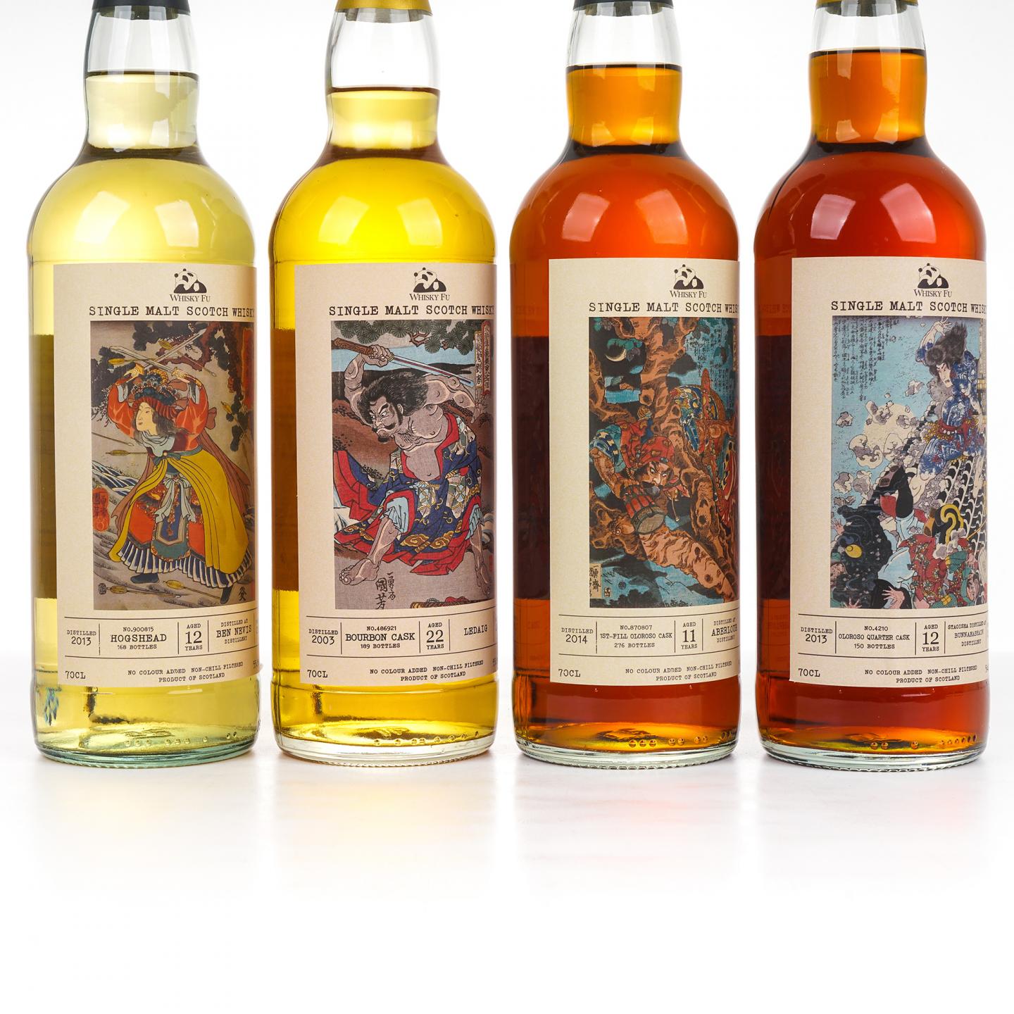 本尼维斯 12年/里爵 22年/雅伯莱 11年/布纳哈本 12年 通俗水浒传豪杰系列 4瓶组*700ml