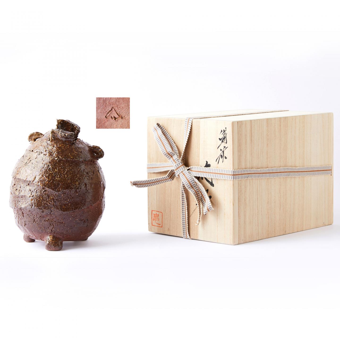 平川忠｜平成时期 纯手捏侘寂风异形花器