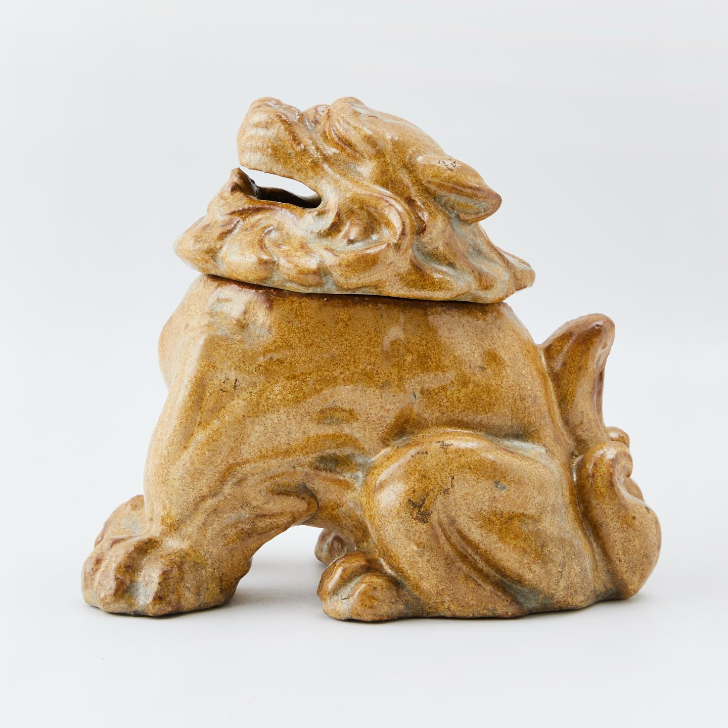 作者在铭｜昭和时期 名家作濑户烧祥狮香炉