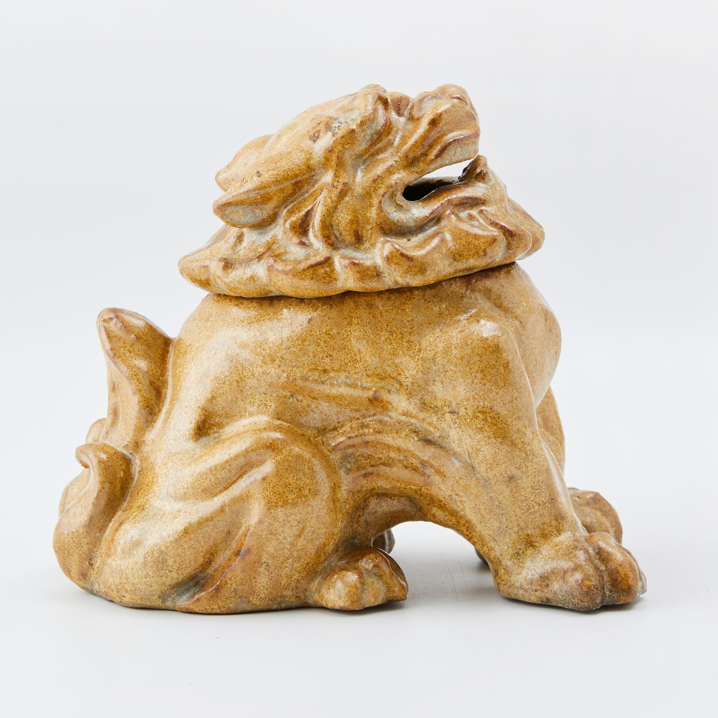 作者在铭｜昭和时期 名家作濑户烧祥狮香炉