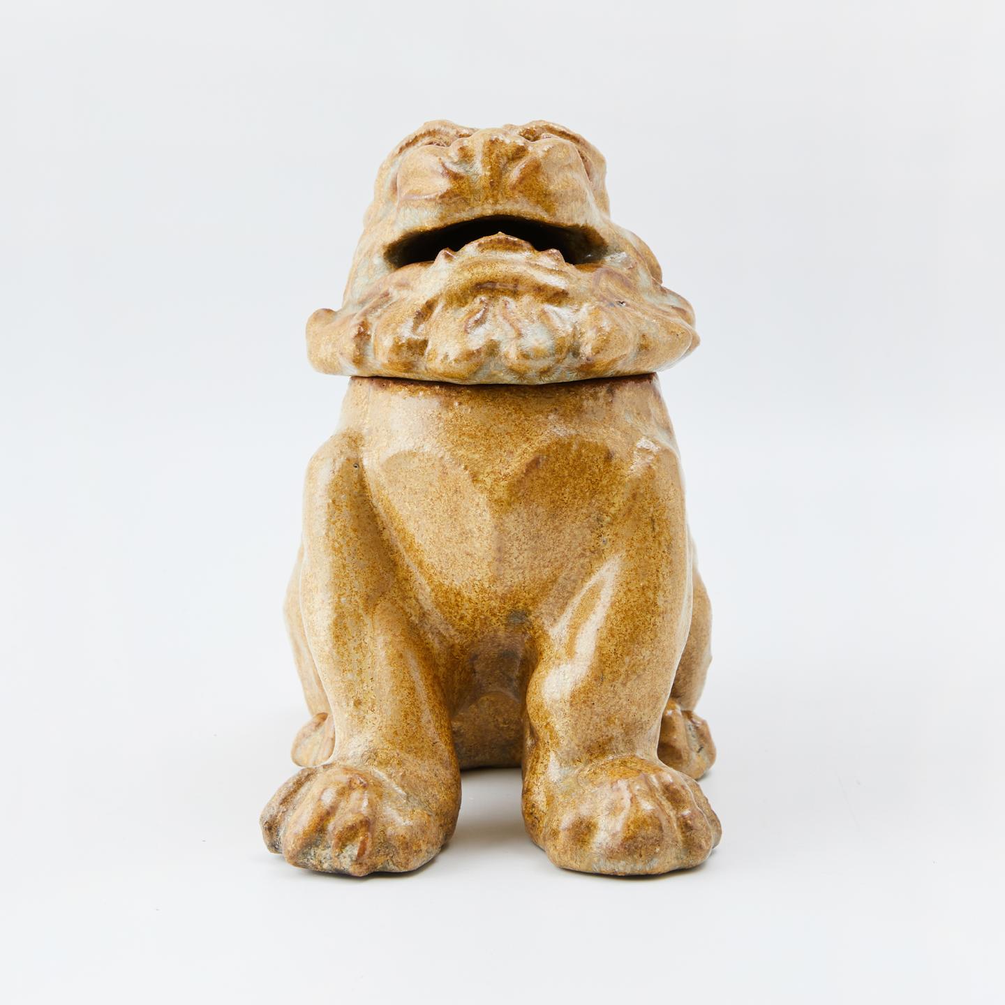 作者在铭｜昭和时期 名家作濑户烧祥狮香炉