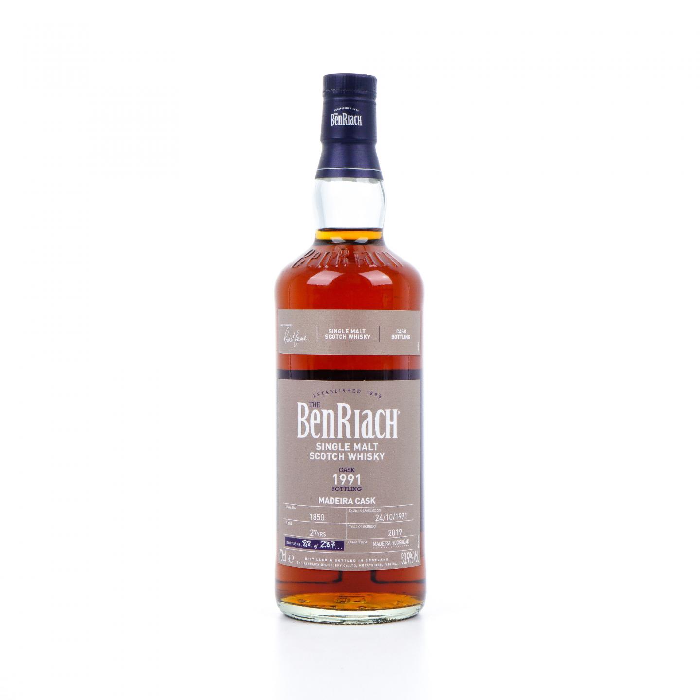 BenRiach 本利亚克 27年 1991-2019 桶号#1850