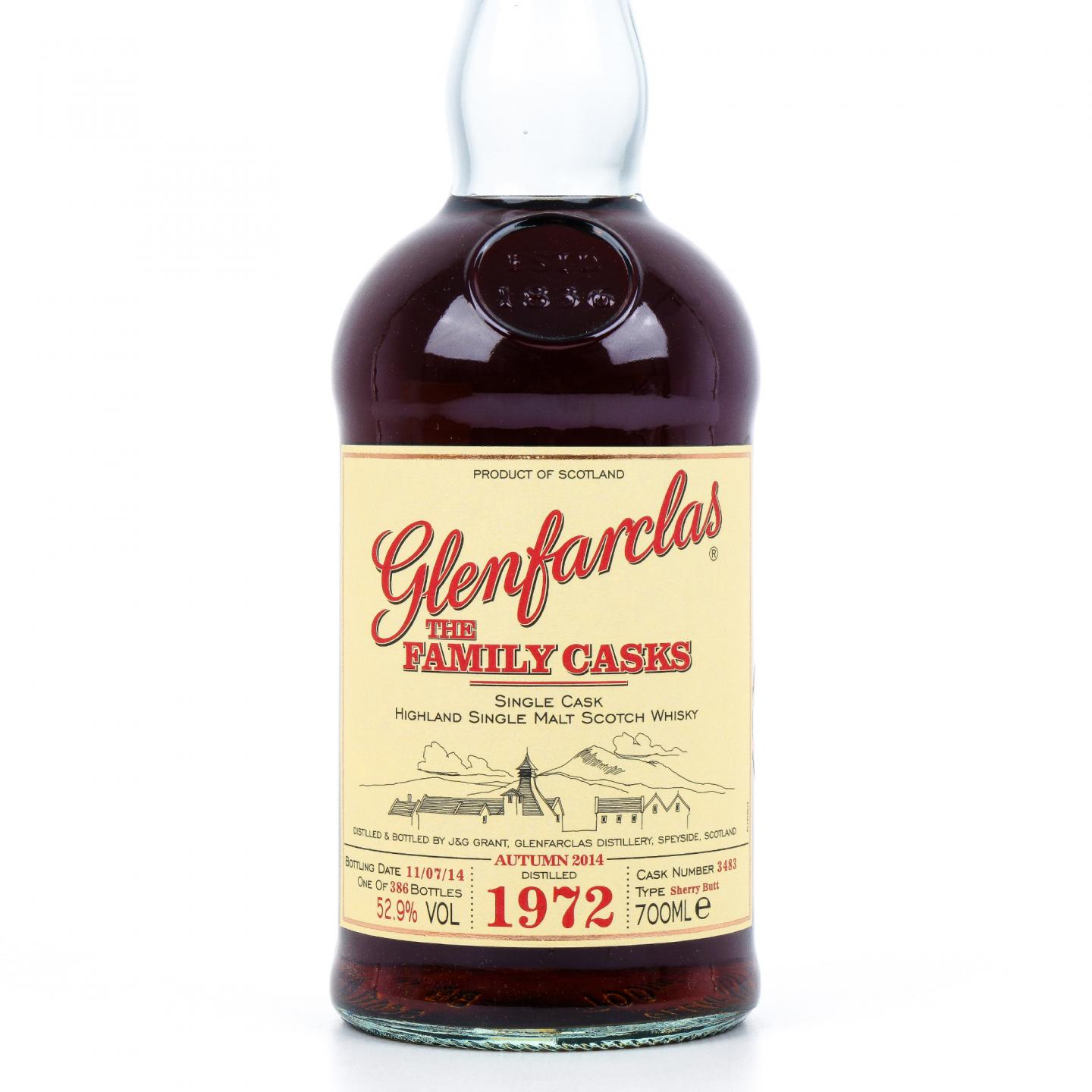 Glenfarclas 格兰花格 1972-2014 家族桶 雪莉单桶#3483