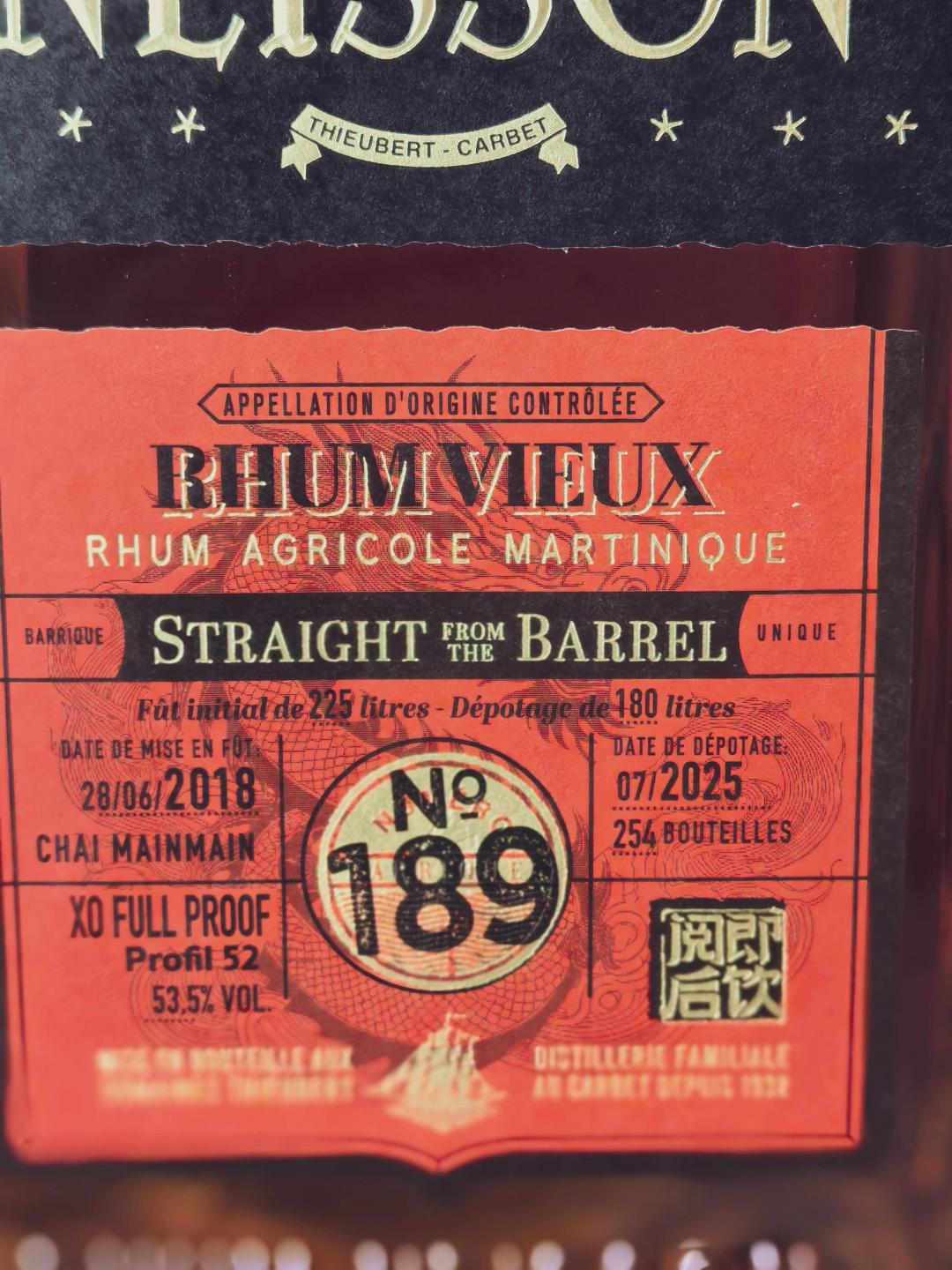 春颂 Neisson SFTB No.189 2018XOFull Proof 热带陈年 包邮