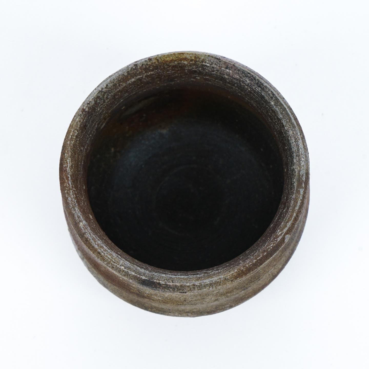 昭和时期｜备前烧世家·金重家七十七代 金重陶弘造 柴烧茶杯带原盒