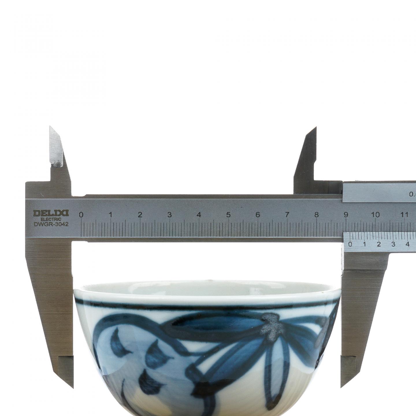 昭和时期｜染付人间国宝·近藤悠三作 茶杯 不带盒