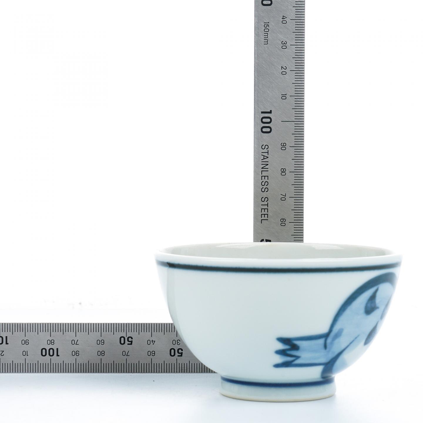 昭和时期｜染付人间国宝·近藤悠三作 茶杯 不带盒