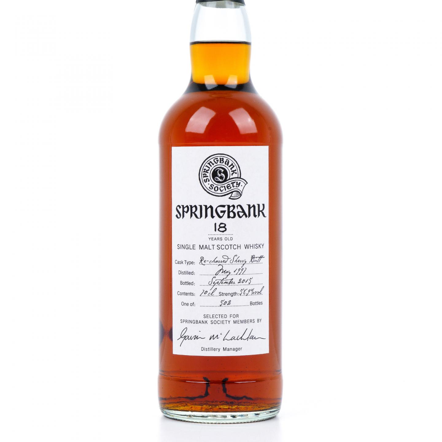Springbank 云顶 18年 1997-2015 雪莉桶 云顶协会