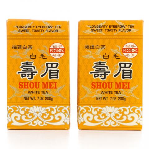 1990年代 福字牌 白毛寿眉 两盒*200g 干仓