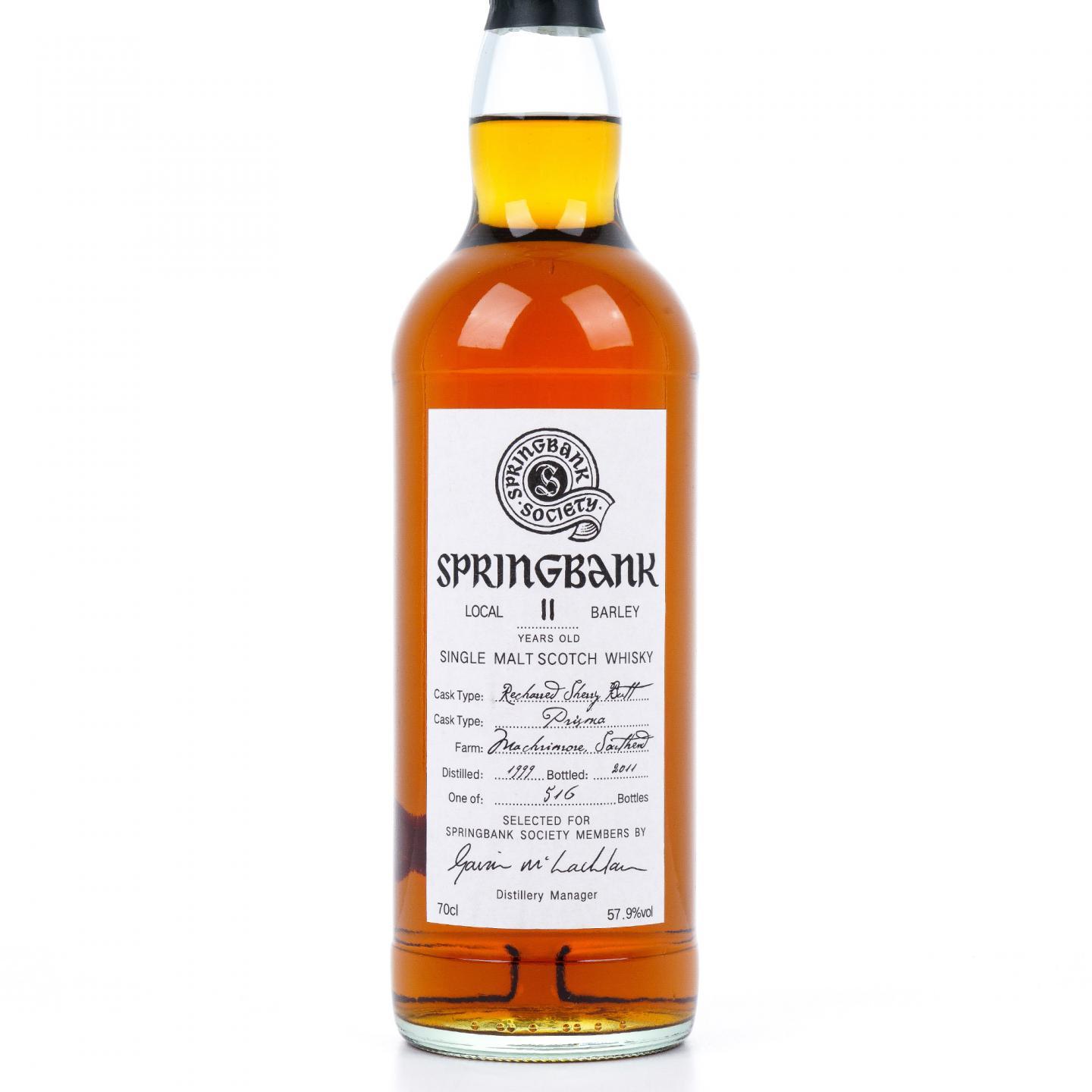 Springbank 云顶 11年 1999-2011 雪莉桶 云顶协会