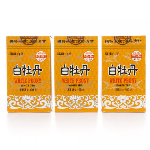 1990年代 福字牌 白牡丹 三盒*100g 干仓