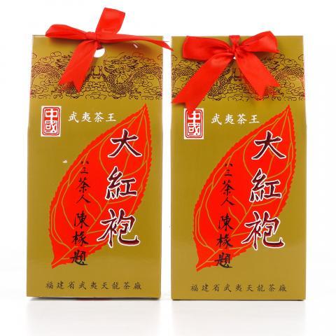 1999年 武夷天龙茶厂 「天龙」陈椽题大红袍 两盒*125g 干仓