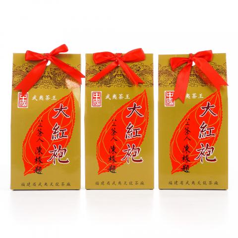 1999年 武夷天龙茶厂 「天龙」陈椽题大红袍 三盒*125g 干仓