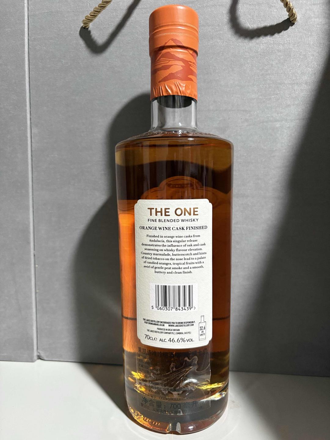 Lakes莱凯诗橙酒桶orange wine cask威士忌 46度